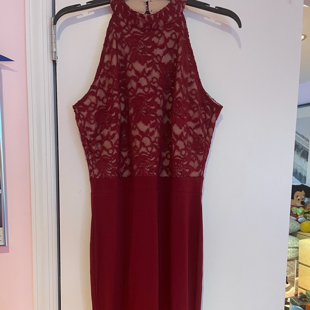 Maroon Evening Dress